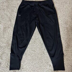 Under Armour Pants Mens Large Black ColdGear Joggers Fleece Lined Athletic
